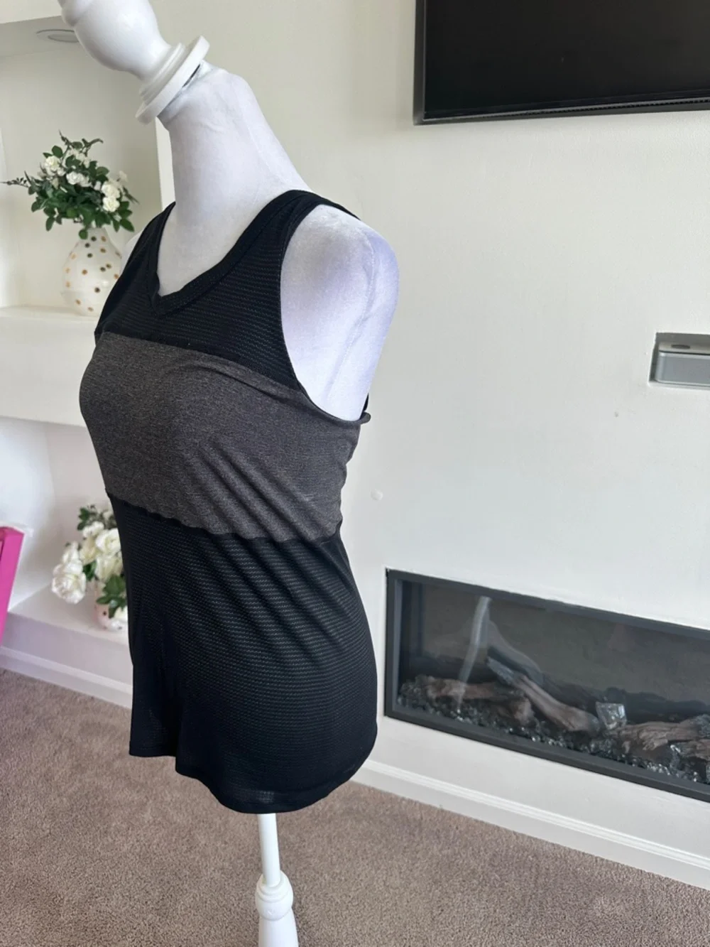 lululemon athletica Black Racerback Tank Top